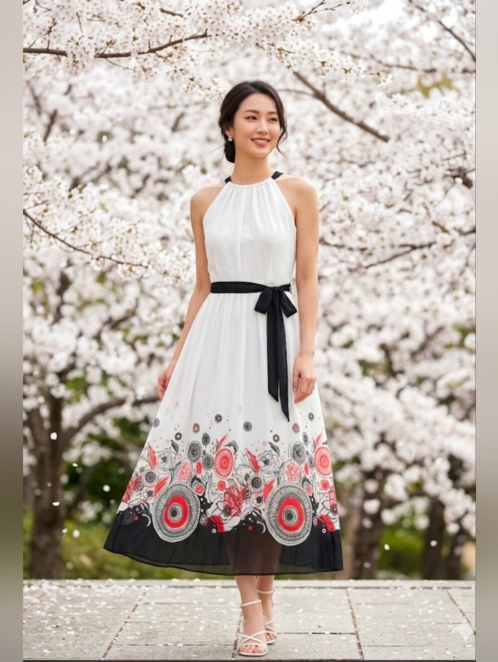 jonathan martin halter dress Vintage | Dresses | Vintage Floral Midi pretty prom dress